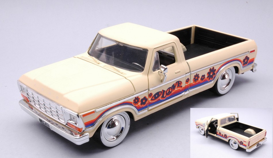 Ford F-150 1979 "I Love The 70S" Creme 1:24 Jada Toys DS Modellismo Ford F-150 1979 "I Love 70S" scala 1:24