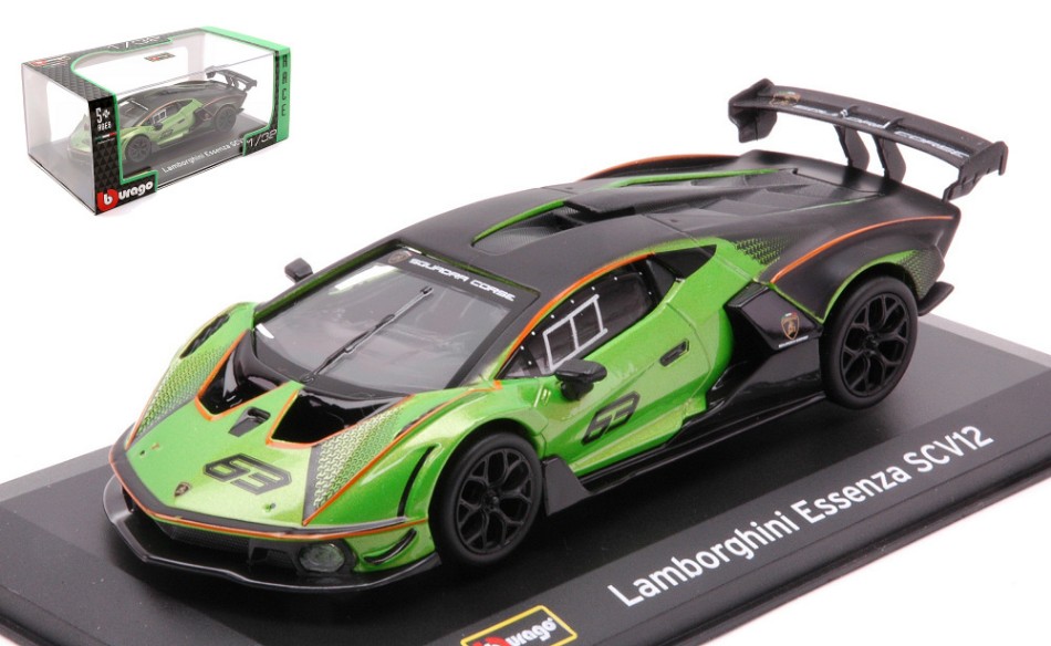 Lamborghini Essenza SCV12 N.63 Green/Black 1:32 DS Modellismo Lamborghini Essenza SCV12 scala 1:32