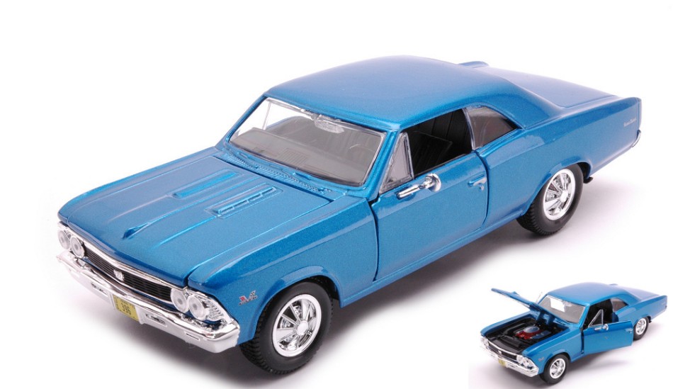 Chevrolet Chevelle Ss 396 1966 Metallic Blue 1:24 DS Modellismo Chevrolet Chevelle Ss 396 1966 scala 1:24
