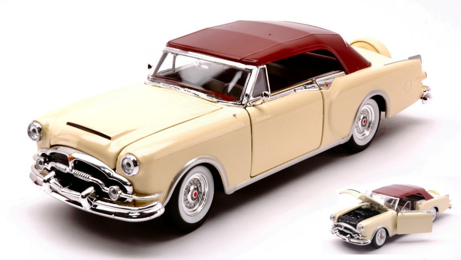 Packard Caribbean Soft Top 1953 Yellow Cream 1:24 DS Modellismo Packard Caribbean Soft Top 1953 scala 1:24