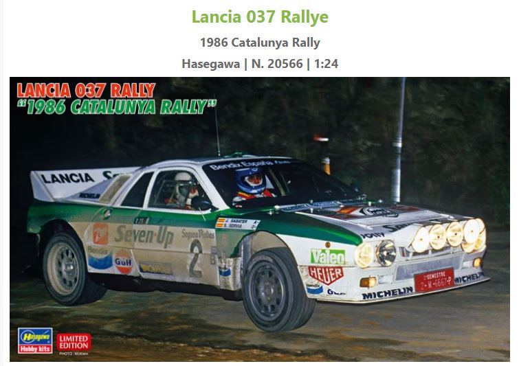 Lancia 037 Catalunya Rally 1986 Kit 1:24 DS Modellismo Lancia 037 Catalunya Rally 1986 scala 1:24