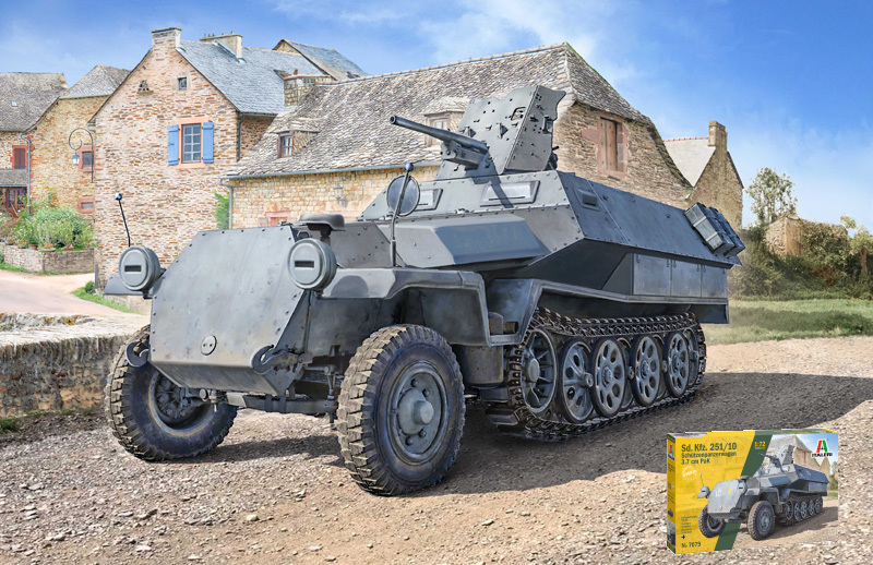 SD.KFZ.251/10 Kit 1:72 DS Modellismo SD.KFZ.251/10 Kit scala 1:72 Italeri