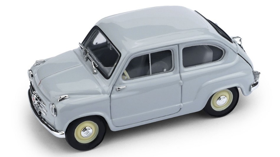 Fiat 600 1A Serie 1955 Grigio Perla 1:43 DS Modellismo Fiat 600 1A Serie 1955 Grigio scala 1:43
