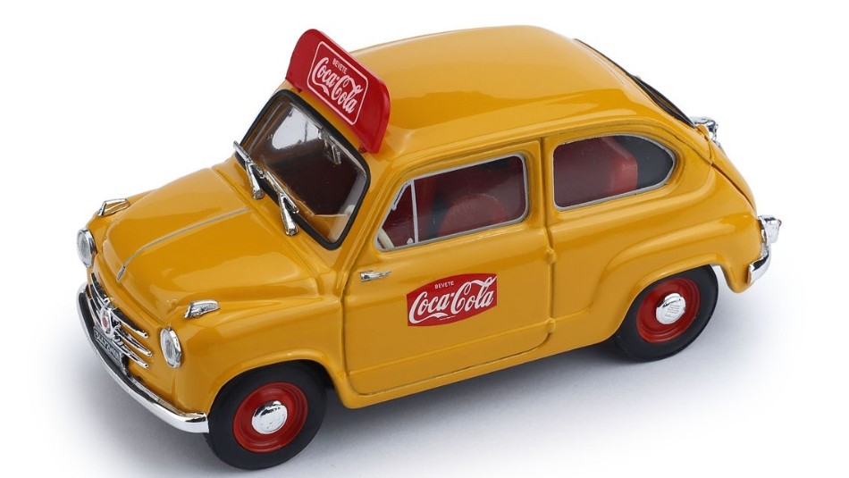 Fiat 600 1a Serie 1960 Coca Cola 1:43 DS Modellismo Fiat 600 1a Serie 1960 Coca Cola scala 1:43