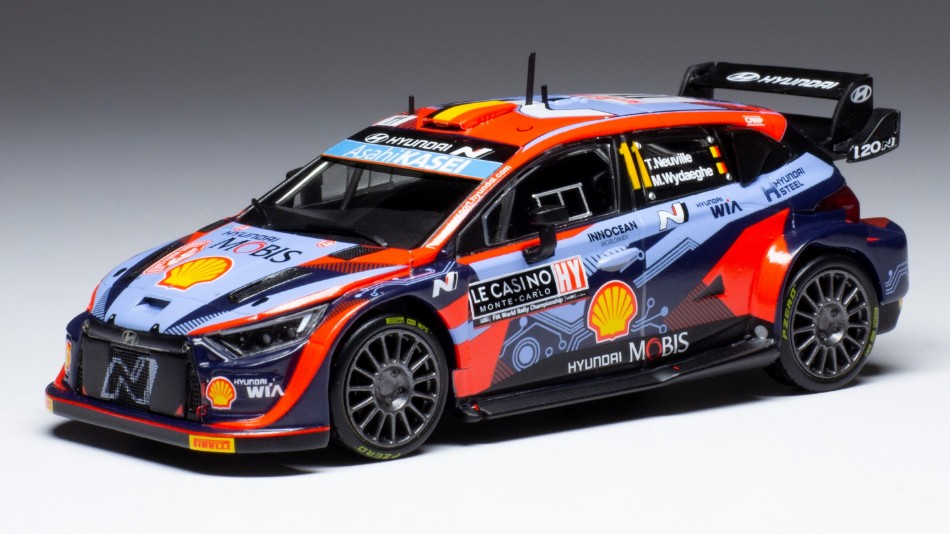 Hyundai i20 N WRC N.11 Rally Monte Carlo 2022 Neuville/Wydaeghe DS Modellismo Hyundai i20 N WRC Rally Monte scala 1:43