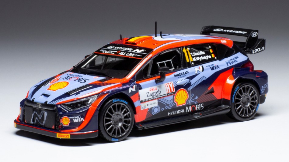 Hyundai i20 N RALLY1 N.11 Rally Croatia 2022 Neuville-Wydaeghe DS Modellismo Hyundai i20 N RALLY1 Rally scala 1:43