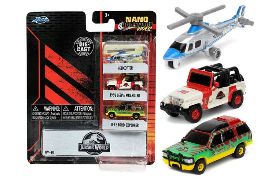 Jurassic Park 3-Pack Nano Cars Mm 30 Blister Jada Toys DS Modellismo Jurassic Park Nano Cars 30 Blister Jada Toys