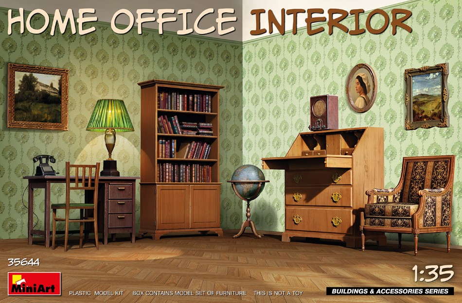 Home Office Interior Kit 1:35 DS Modellismo Home Office Interior Kit scala 1:35 Miniart