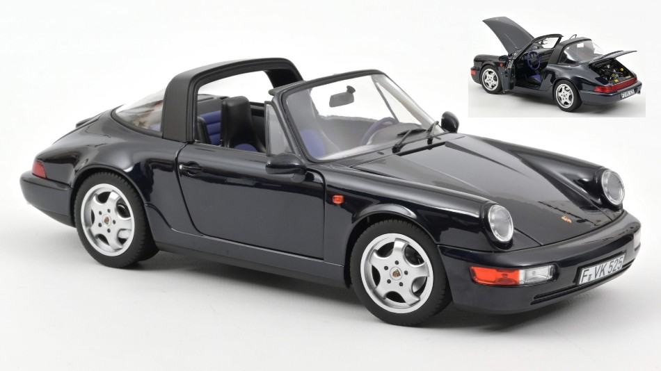 Porsche 911 Carrera 4 Targa 1991 Blue Metallic 1:18 DS Modellismo Porsche 911 Carrera 4 Targa 1991 scala 1:18