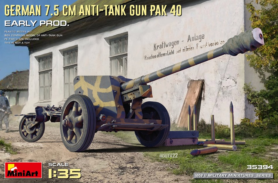 German 7,5 cm Anti-Tank Gun Pak 40 Kit 1:35 DS Modellismo German 7,5 cm Anti-Tank Gun Pak scala 1:35