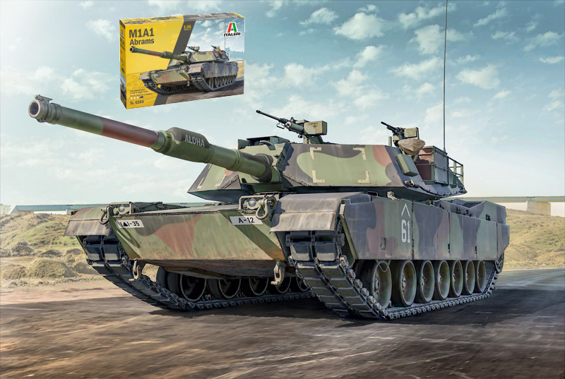 M1A1 Abrams Kit 1:35 DS Modellismo M1A1 Abrams Kit scala 1:35 Italeri