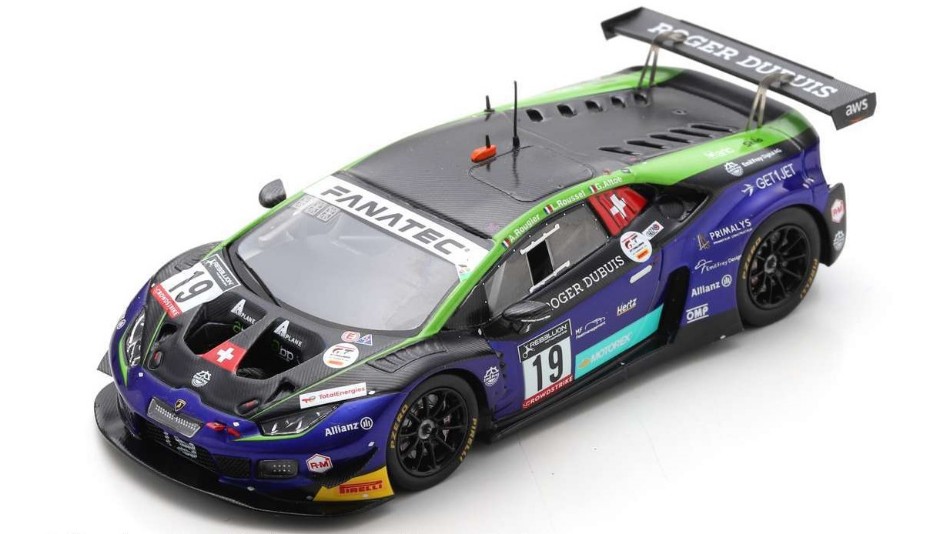 Lamborghini Huracan GT3 N.19 24 H Spa 2022 Roussel-Rougier-Altoe 1:43 DS Modellismo Lamborghini Huracan GT3 24 H Spa scala 1:43