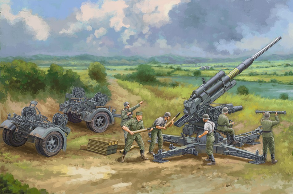 Mezzo German 8,8 cm Kit 1:35 DS Modellismo Mezzo German 8,8 cm Kit scala 1:35 Trumpeter