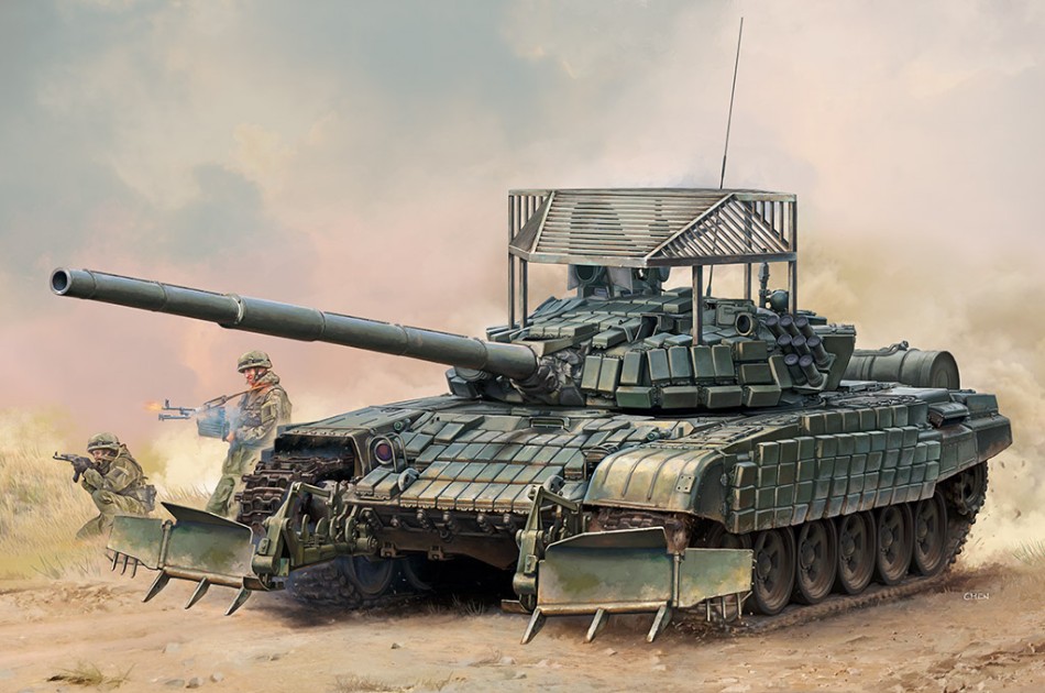 Mezzo Russian T-72B1 W/Grating Armour Kit 1:35 DS Modellismo Mezzo Russian T-72B1 W/Grating scala 1:35