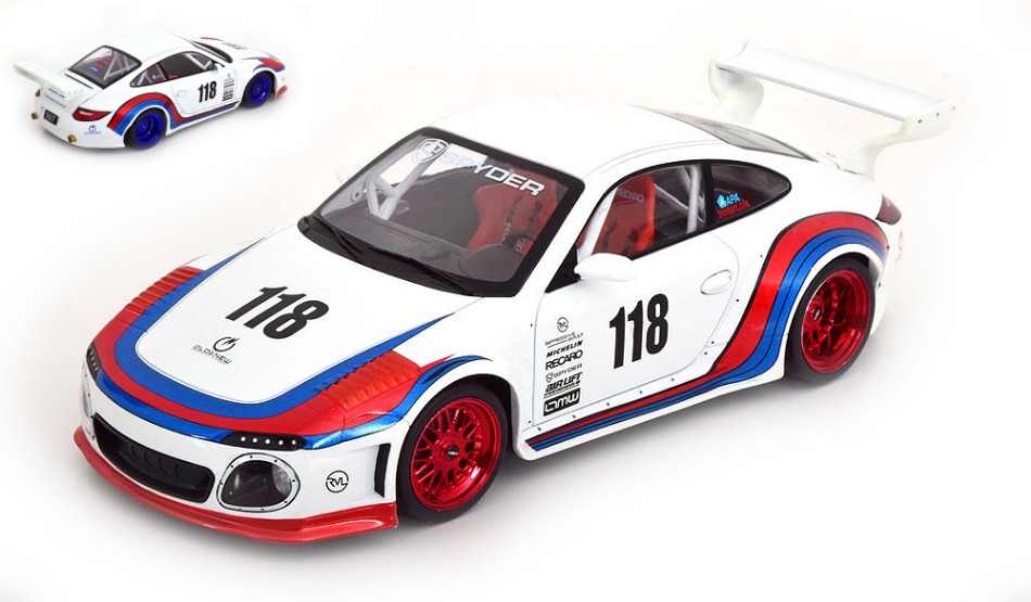 Porsche 911 (997) RWB Old & New 2020 Martini White 1:18 DS Modellismo Porsche 911 Rwb Old & 2020 scala 1:18