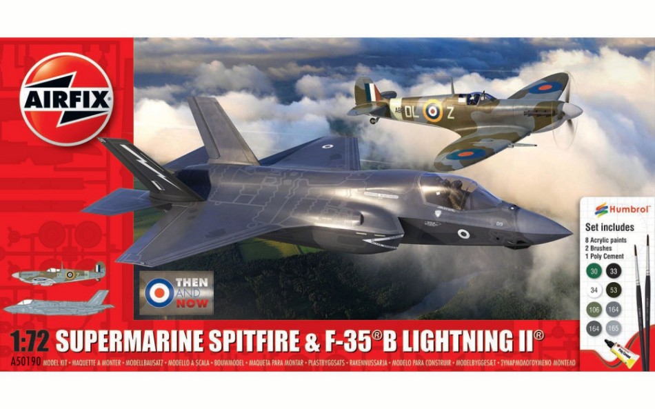 Then and Now Spitfire Mk Vc & F-35B Lightning II Kit 1:72 DS Modellismo Then Now Spitfire Mk Vc & F-35B scala 1:72