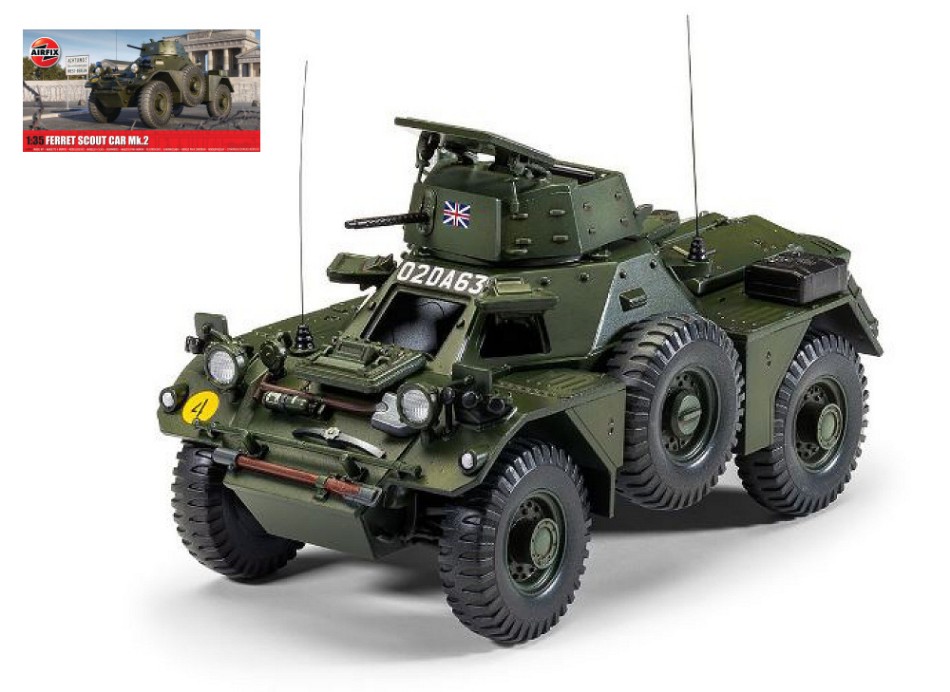Ferret Scout Car Mk 2 Kit 1:35 DS Modellismo Ferret Scout Car Mk 2 Kit scala 1:35 Airfix