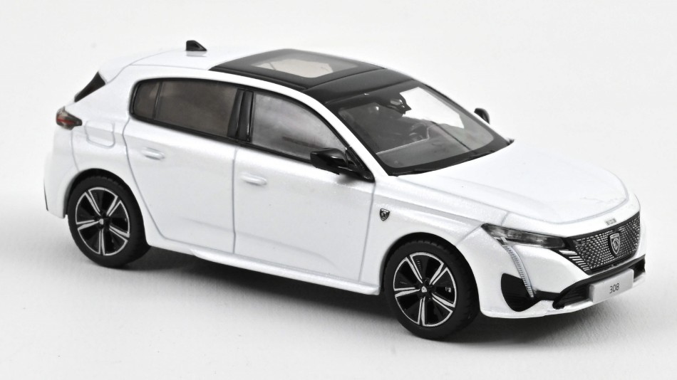 Peugeot 308 GT 2021 Pearl White 1:43 DS Modellismo Peugeot 308 GT 2021 Pearl White scala 1:43