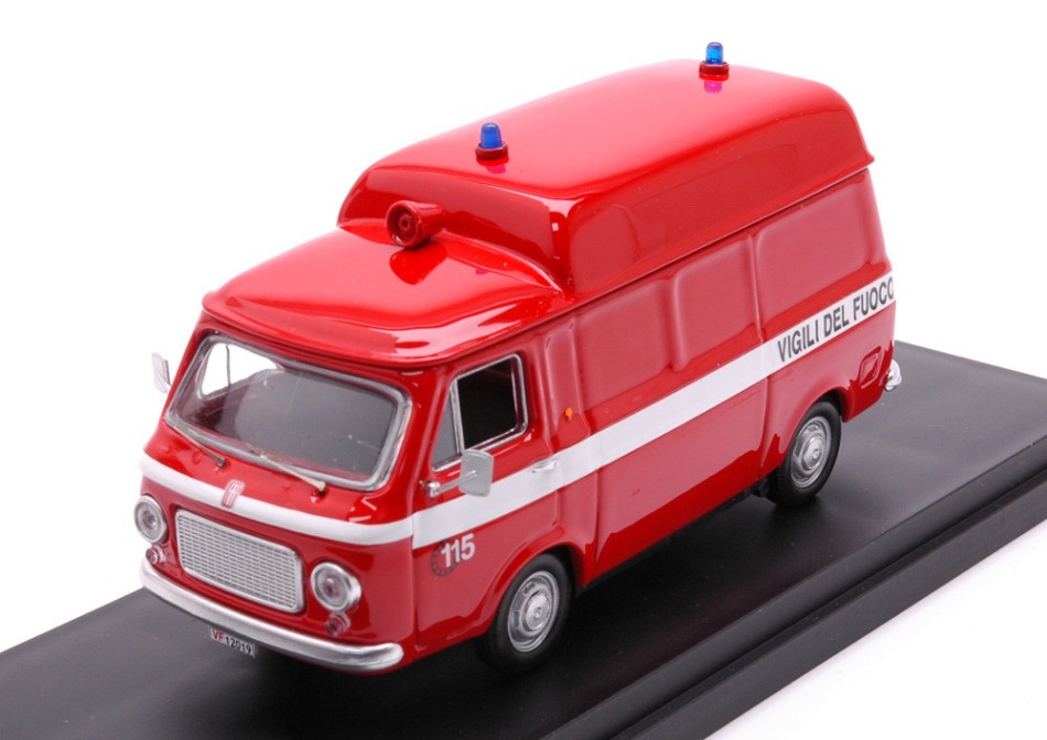 Fiar 238 Ambulanza Pompieri Tetto Alto 1970 1:43 DS Modellismo Fiar 238 Ambulanza Pompieri Tetto scala 1:43