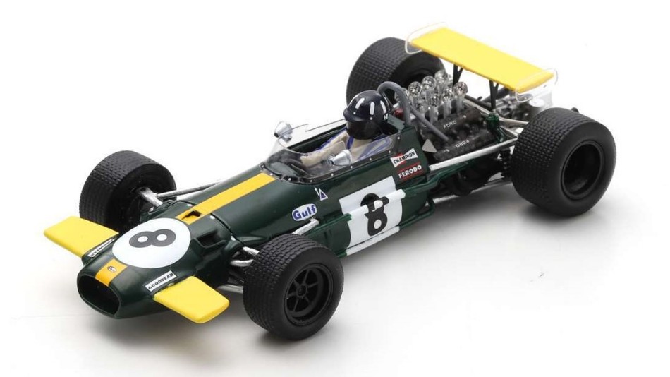 Brabham BT26A Graham Hill 1969 N.8 Practice British GP 1:43 DS Modellismo Brabham BT26A Graham Hill 1969 scala 1:43