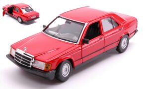 Mercedes 190E 1987 Red scala 1:24 Burago