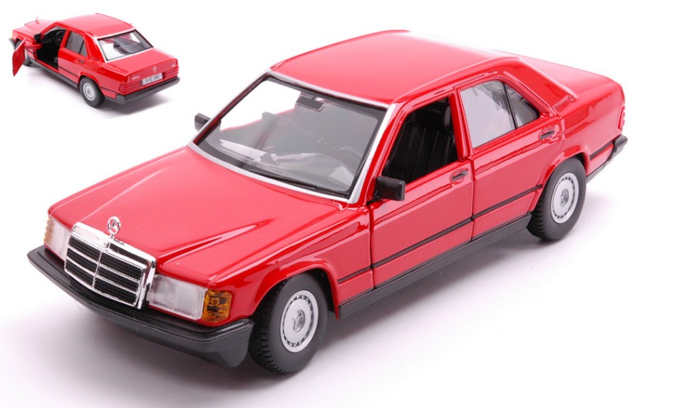 Mercedes 190E 1987 Red 1:24 DS Modellismo Mercedes 190E 1987 Red scala 1:24 Burago