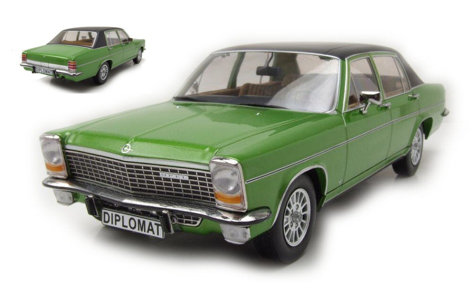 Opel Diplomat B 1972 Met.Green/Matt Black 1:18 DS Modellismo Opel Diplomat B 1972 scala 1:18