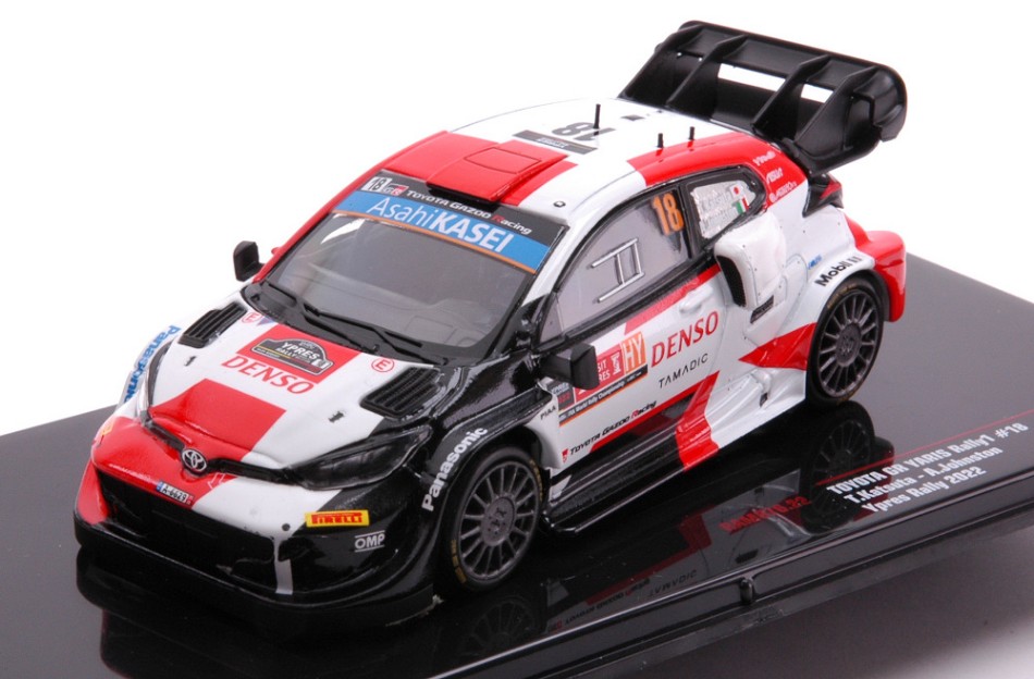 Toyota Yaris WRC N.18 Rally Ypern 2022 Katsuta-Johnston DS Modellismo Toyota Yaris WRC Rally Ypern 2022 scala 1:43