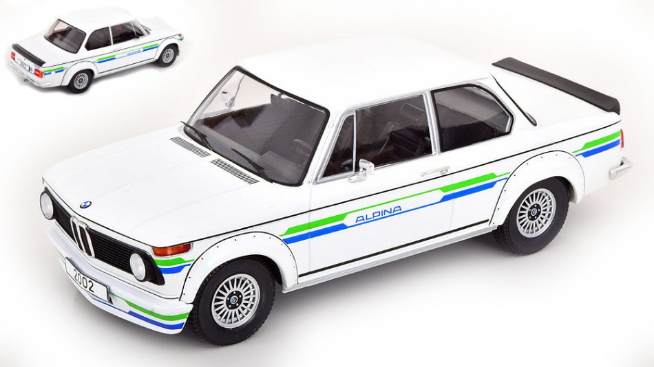 BMW 2002 Alpina 1973 White/Decorated 1:18 DS Modellismo BMW 2002 Alpina 1973 scala 1:18