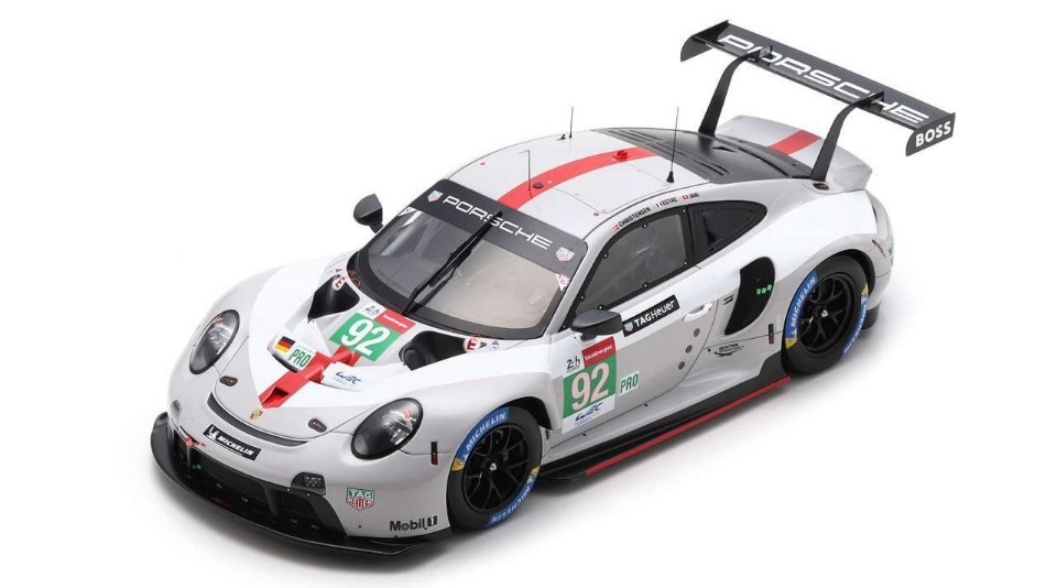 Porsche 911 RSR-19 N.92 3rd Lmgte Pro 24 H LM 2021 Estre-Jani-Christens. DS Modellismo Porsche 911 RSR-19 3rd Lmgte Pro scala 1:18
