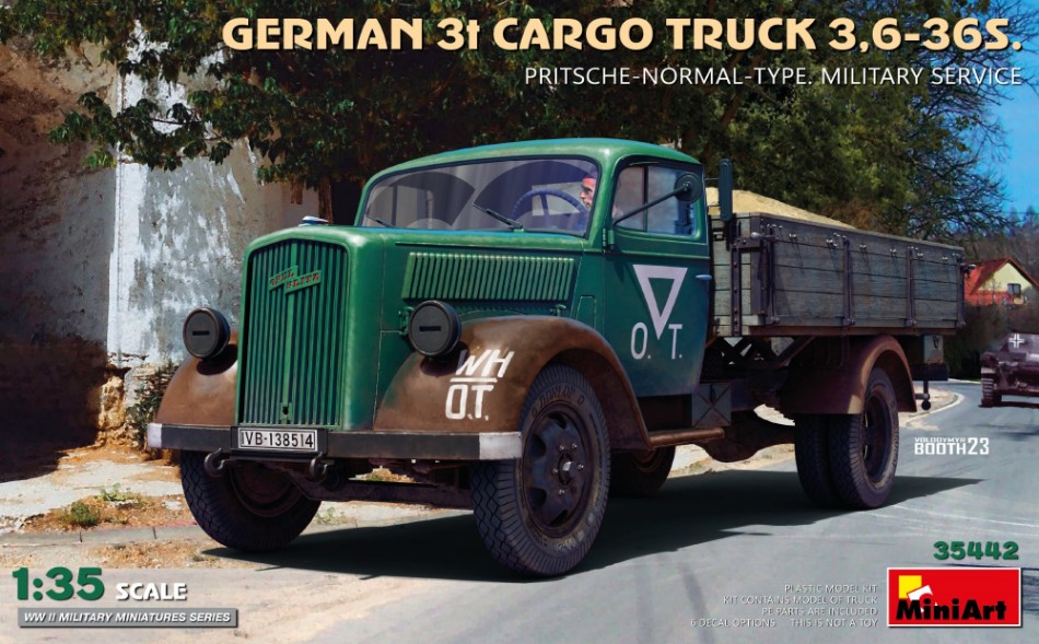 German 3t Cargo Truck 3.6-36S Pritsche-Normal-Type Kit 1:35 DS Modellismo German 3t Cargo Truck 3.6-36S scala 1:35