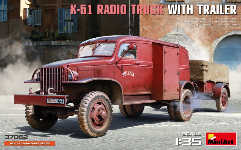 K-51 Radio Truck W/Trailer Kit 1:35 DS Modellismo K-51 Radio Truck W/Trailer Kit scala 1:35