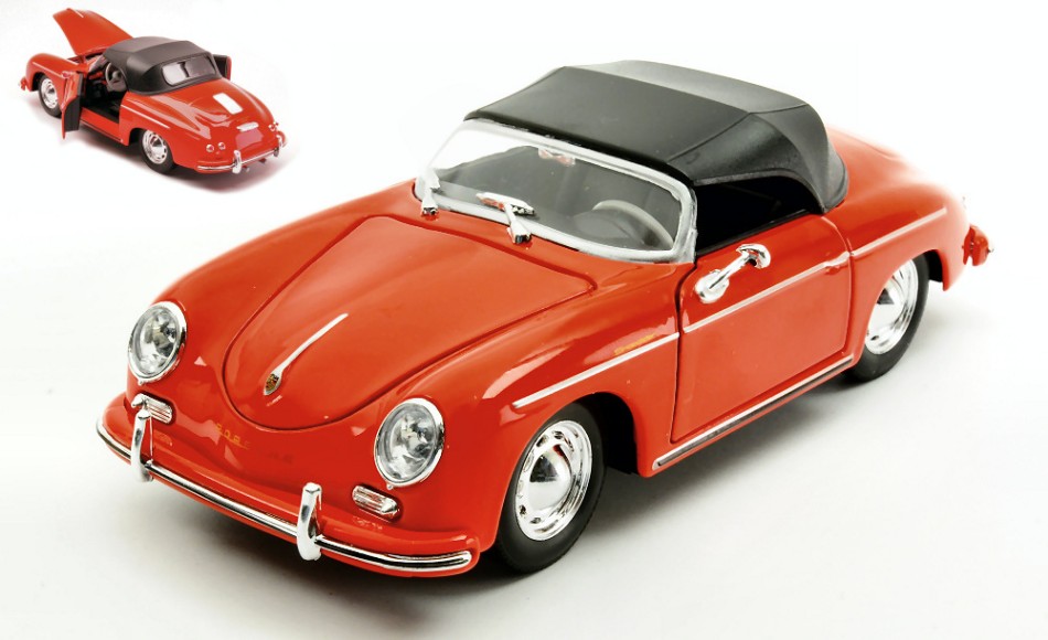 Porsche 356 A Speedster Closed Red 1:24 DS Modellismo Porsche 356 A Speedster Closed scala 1:24