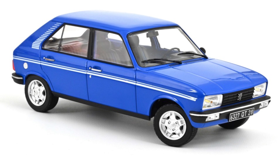 Peugeot 104 S 1981 Ibis Blue 1:18 DS Modellismo Peugeot 104 S 1981 Ibis Blue scala 1:18
