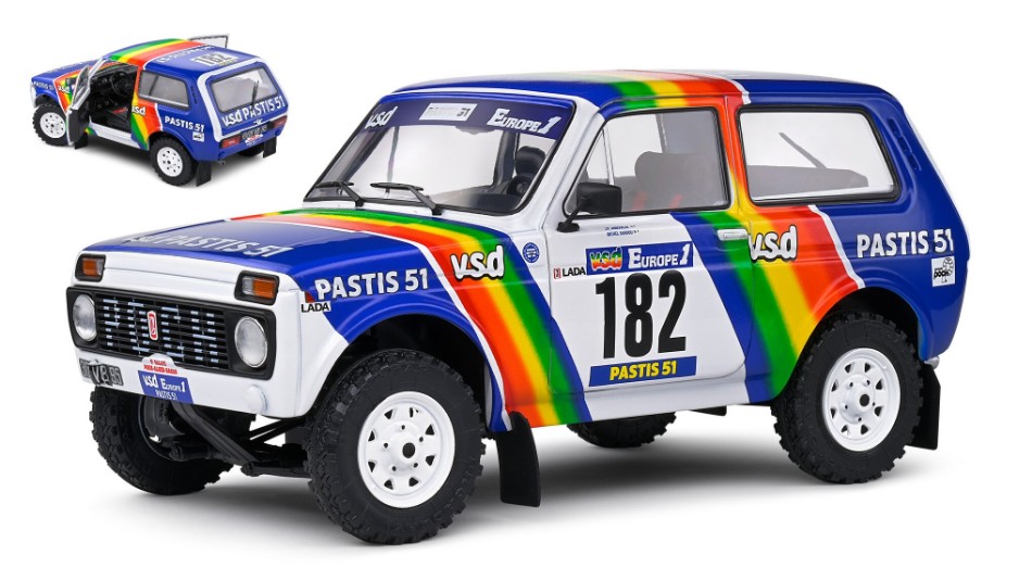 Lada Niva N.182 Rally Paris-Dakar 1984 J.P Jabouille-M.Sardou 1:18 DS Modellismo Lada Niva Rally Paris-Dakar 1984 scala 1:18