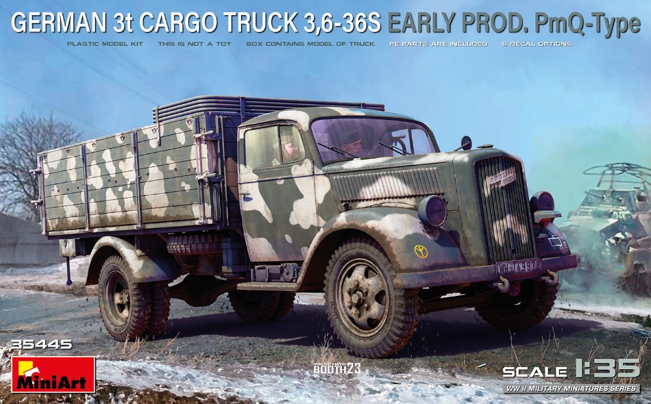 German 3t Cargo Truck 3.6-36S Early Prod. Kit 1:35 DS Modellismo German 3t Cargo Truck 3.6-36S scala 1:35
