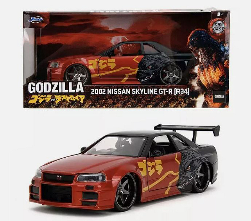 Nissan Skyline Gtr 2002 "Godzilla" Japanese Graphics 1:24 Jada Toys DS Modellismo Nissan Skyline Gtr 2002 scala 1:24