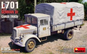 L701 German 3t Cargo Truck Red scala 1:35
