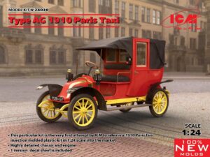 Type Ag 1910 Paris Taxi Kit scala 1:24 ICM