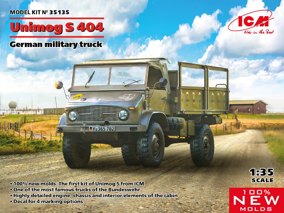 Unimog S 404 German Military Truck Kit 1:35 DS Modellismo Unimog S 404 German Military scala 1:35