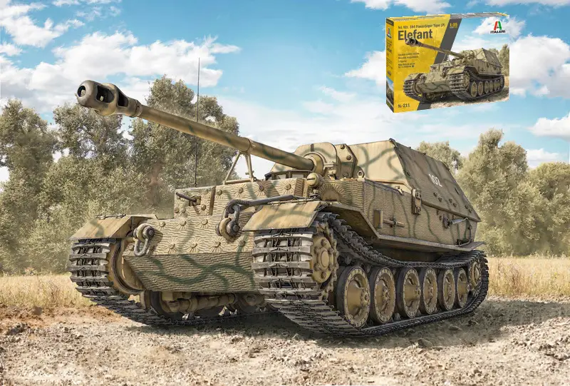 ELEFANT Sd. Kfz.184 Panzerjager Tiger (P) KIT 1:35 DS Modellismo Elefant Sd. Kfz.184 Panzerjager scala 1:35