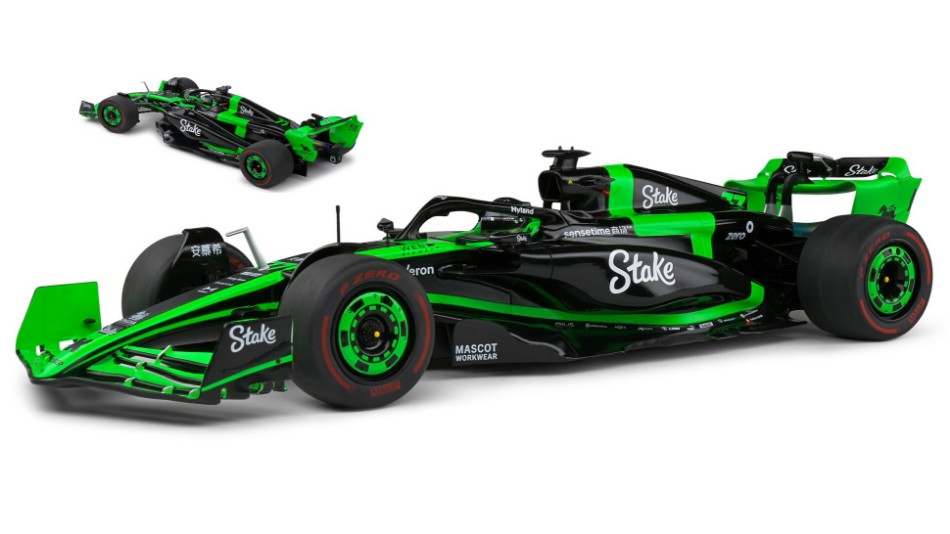 Sauber C44 Team Stake Kick N.77 Bahrain GP 2024 Valtteri Bottas 1:18 DS Modellismo Sauber C44 Team Stake Kick scala 1:18