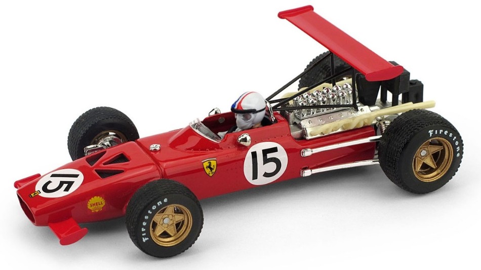 Ferrari Chris Amon 1969 N.15 Spain GP W/Pilote 1:43 DS Modellismo Ferrari Chris Amon 1969 Spain GP scala 1:43