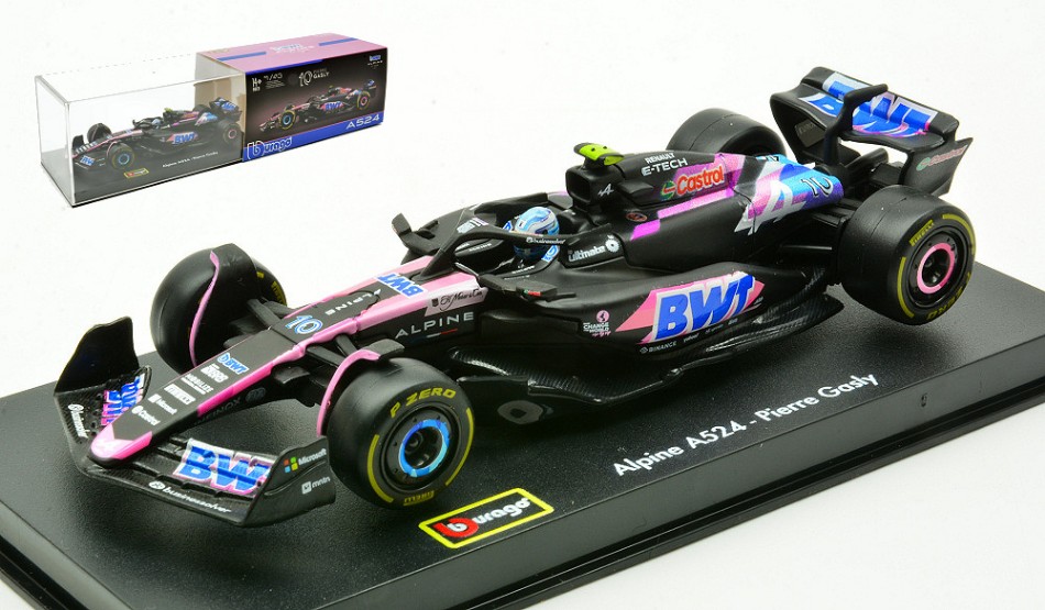 BWT Racing Alpine A524 N.10 2024 Pierre Gasly Signature 1:43 DS Modellismo Bwt Racing Alpine A524 2024 scala 1:43