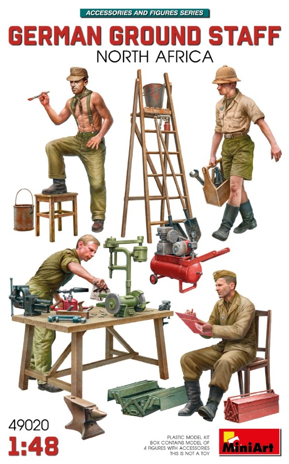 German Ground Staff W/Accessories North Africa Kit 1:35 DS Modellismo German Ground Staff W/Accessories scala 1:35