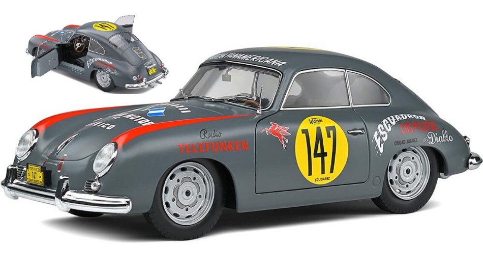Porsche 356 Pre-A Coupe N.147 Racing Panam 1954 1:18 DS Modellismo Porsche 356 Pre-A Coupe Racing scala 1:18