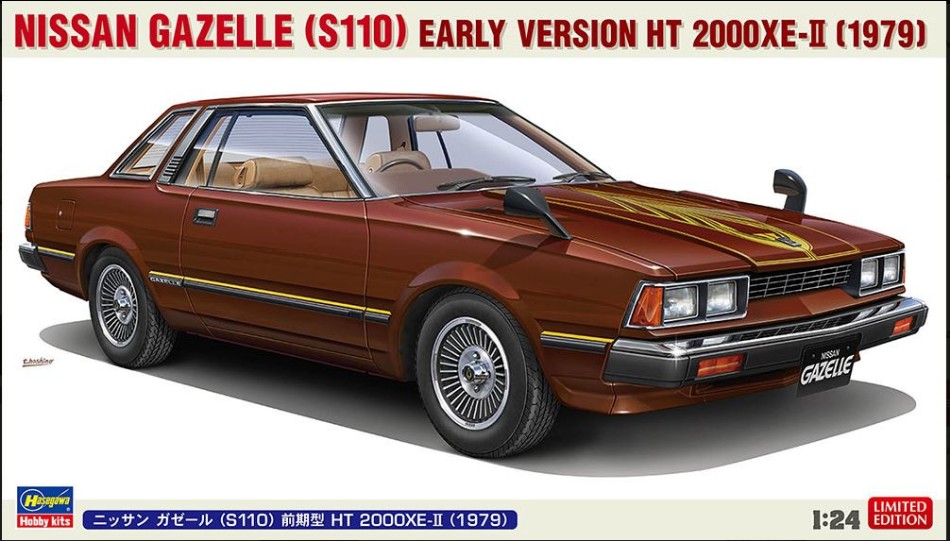 Nissan Gazelle (S110) Early Version 1979 Kit 1:24 DS Modellismo Nissan Gazelle Early 1979 Kit scala 1:24