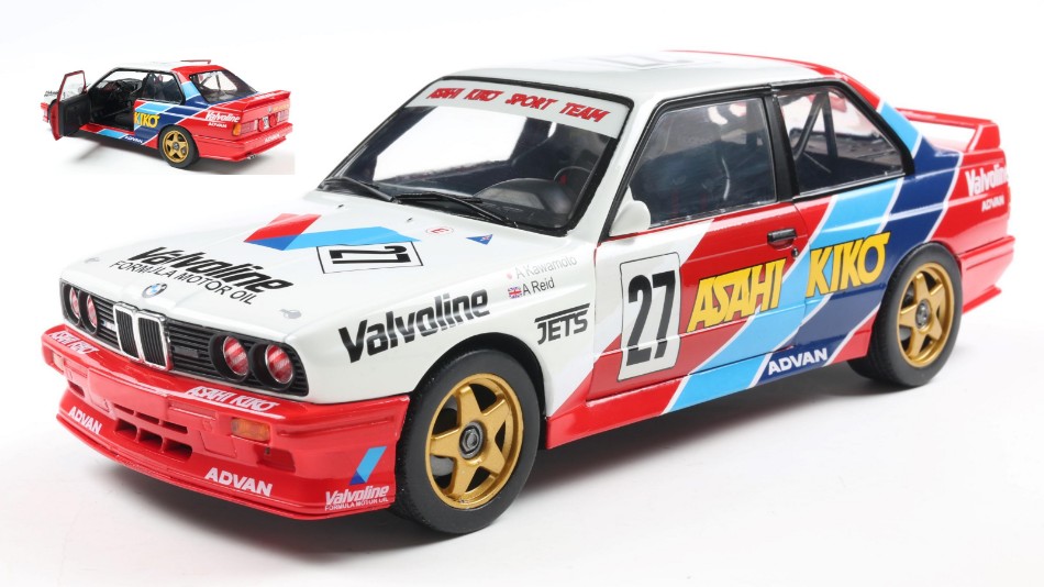 BMW M3 N.27 JTCC 1986 Kawamoto-Reid 1:18 DS Modellismo BMW M3 Jtcc 1986 Kawamoto-Reid scala 1:18