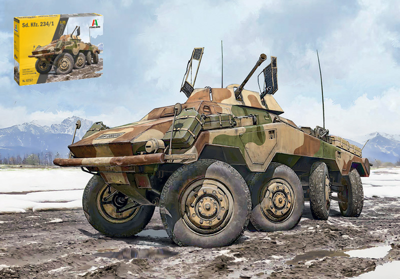 Sd.Kfz. 234/1 KIT 1:35 DS Modellismo Sd.Kfz. 234/1 Kit scala 1:35 Italeri