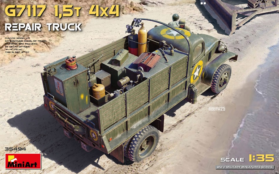 G7117 1,5 t 4x4 Repair Truck Kit 1:35 DS Modellismo G7117 1,5 t 4x4 Repair Truck Kit scala 1:35